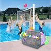 Outdoor Pool Float Storage Box with Wheels, PE Rattan Organizer for Patio & Pool