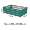 Garden Raised Bed Metal Planter Box Square/Rectangle Planting Trough Grow Beds