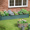 Garden Raised Bed Galvanised Steel Outdoor Planter Pot Vegetable Flower Herb Box