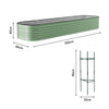 Galvanised Raised Bed Garden Outdoor Elevated Planter Box, Oval/L Shape/Ladder