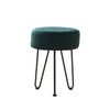 Velvet Round Dressing Stool Makeup Chair Footstool Footrest Ottoman Hairpin legs