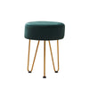Velvet Round Dressing Stool Makeup Chair Footstool Footrest Ottoman Hairpin legs