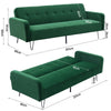 Fabric Sofa Bed Small Couch Settee Loveseat Sofabed Single Sleeper Recliner Beds