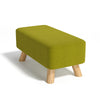 Linen Upholstered Shoes Bench Footrest Foot Stool Ottoman Seat with 4 Wood Legs