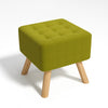 Linen Upholstered Shoes Bench Footrest Foot Stool Ottoman Seat with 4 Wood Legs