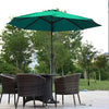 2.7M Round Garden Parasol Sun Shade Patio Hanging Umbrella with Crank Tilt Base