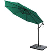 3M Banana Cantilever Umbrella Garden Parasol Sun Shade Patio Hanging Tilt Crank