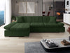 Corner Sofa Bed MALWI CORDUROY with Storage Green Blue Cream Grey Yellow New
