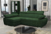 Corner Sofa Bed BOSTON MINI PREMIUM with Storage Sleep Function Springs Corduroy