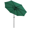 XL 3M Round Outdoor Parasol Tiltable Canopy Garden Patio Umbrella Sun Shelter