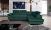 Corner Sofa Bed Storage Sleep Function Velvet Easy Clean Fabric New MADRYT