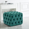 Square/Round Velvet Tufted Button Stool Ottoman Pouffe Footrest Cube Table BP9