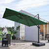 Patio Parasol Base Sets Offset Cantilever Umbrella Sun Shade Rainproof Canopy