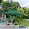Patio Parasol Base Sets Offset Cantilever Umbrella Sun Shade Rainproof Canopy