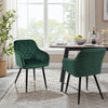 Velvet Dining Chairs Padded Set of 1/2 Metal Legs Kitchen Home Office Multicolor