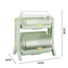 Dish Drying Rack Double Layer Bowl Drainer Tableware Storage Organizer Cupboard