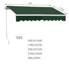 Manual Retractable Awning Canopy Window Balcony Doors Sun Shade Shelter Outdoor