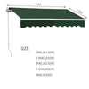 Retractable Manual Patio Awning Balcony Window Door Canopy Sun Shade Shelter UV