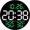 LED Large Digital Wall Clock Alarm Date Temperature Display with Remote Control