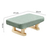 Small Footstool Chair Stool Rectangle Footrest Padded Rest Seat Pouffe Wood Legs