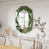 Large Decorative Wall Mirror Uneven Beveled Glass Frame Living Room Cupboard Dec