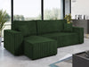 Corner Sofa Bed Corduroy Universal Corner Side KARL Storage Springs Cushions New