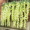 12/24pcs Artificial Wisteria Vine Ivy Garland Foliage Plant Trailing Silk Flower
