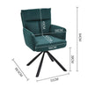 Modern Upholstered Frosted Velvet Swivel Armchair Lounge Chair with Metal Legs