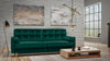 Sofa Bed Storage Container Sleep Function Springs Fabric Green Blue New TIVOLI