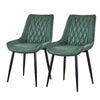 2 Pcs Faux Leather PU Padded Dining Chairs Kitchen Dining Room Chair Set Family