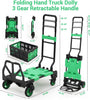 150kg Folding Hand Truck 2-in-1 Convertible Platform Cart Portable Dolly Trolley