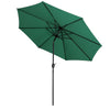 3M Outdoor Garden Round Parasol Sun Shade Patio Hanging Umbrella with Crank Tilt