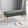 Long Upholstered Bench Solid Wood Legs for Entryway Living Dining Room Bedroom