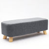 Linen Fabric Padded Stool Bench Footstool Pouffe Footrest Living Room Bedroom