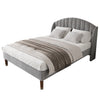 Single Double King Size Bed Frame Upholstered Platform Bed with Slat Support