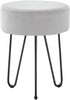 Velvet Round Dressing Stool Makeup Chair Footstool Footrest Ottoman Hairpin legs