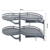 Pull out Blind Corner Basket Twin Shelves Holder Rack Soft Close Cabinet Kitchen