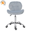 Computer Desk Chair Office Cushioned Chair Chrome Legs Swivel Fabric/PU/Velvet