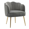 Modern Tub Sofa Velvet Armchair Occasional Accent Chair Living Room Gold Legs