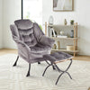 Comfy Lazy Chair with Footstool Relax Lounge Chair Accent Armchair Sofa Chair