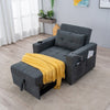 Sofa Bed Single Chair Armchair Sleeper USB Port Cup Holder Chair Chaise Pull Out