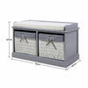 Shoe Bench Shoes Storage Organizer Baskets Cabinet Cushioned Seat Home Hallway