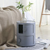 Waterproof Round Cabinet Storage Shelf Abs Cylinder Cupboard Bedroom Bathroom UK
