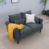 2 Seater faux leather/Linen Fabric Love Seat Sofa Armchair with Footstool Couch