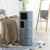 Waterproof Round Cabinet Storage Shelf Abs Cylinder Cupboard Bedroom Bathroom UK