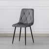 4/6X Dining Chairs Set Velvet Padded Seat Metal Legs Home Kitchen Office