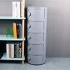Waterproof Round Cabinet Storage Shelf Abs Cylinder Cupboard Bedroom Bathroom UK