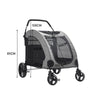 Folding Pet Stroller Dog Cat Puppy Cart Wagon 4 Wheels Pushchair Buggy Walking
