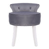 Velvet Dressing Table Stool Padded Low Back Vanity Chair Bedroom Living Room