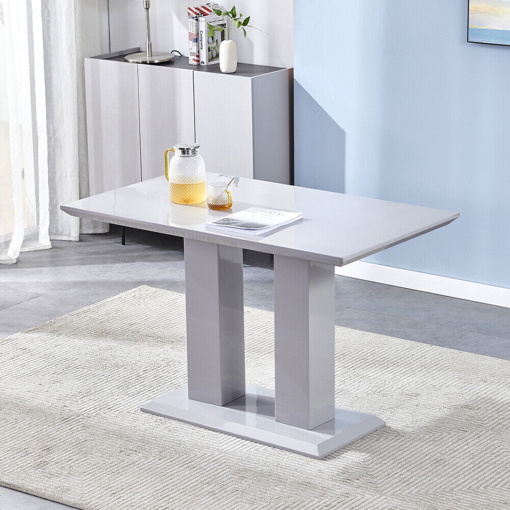 High Gloss Table Elegant Smooth Dining Room Furniture Rectangular Table 120cm
